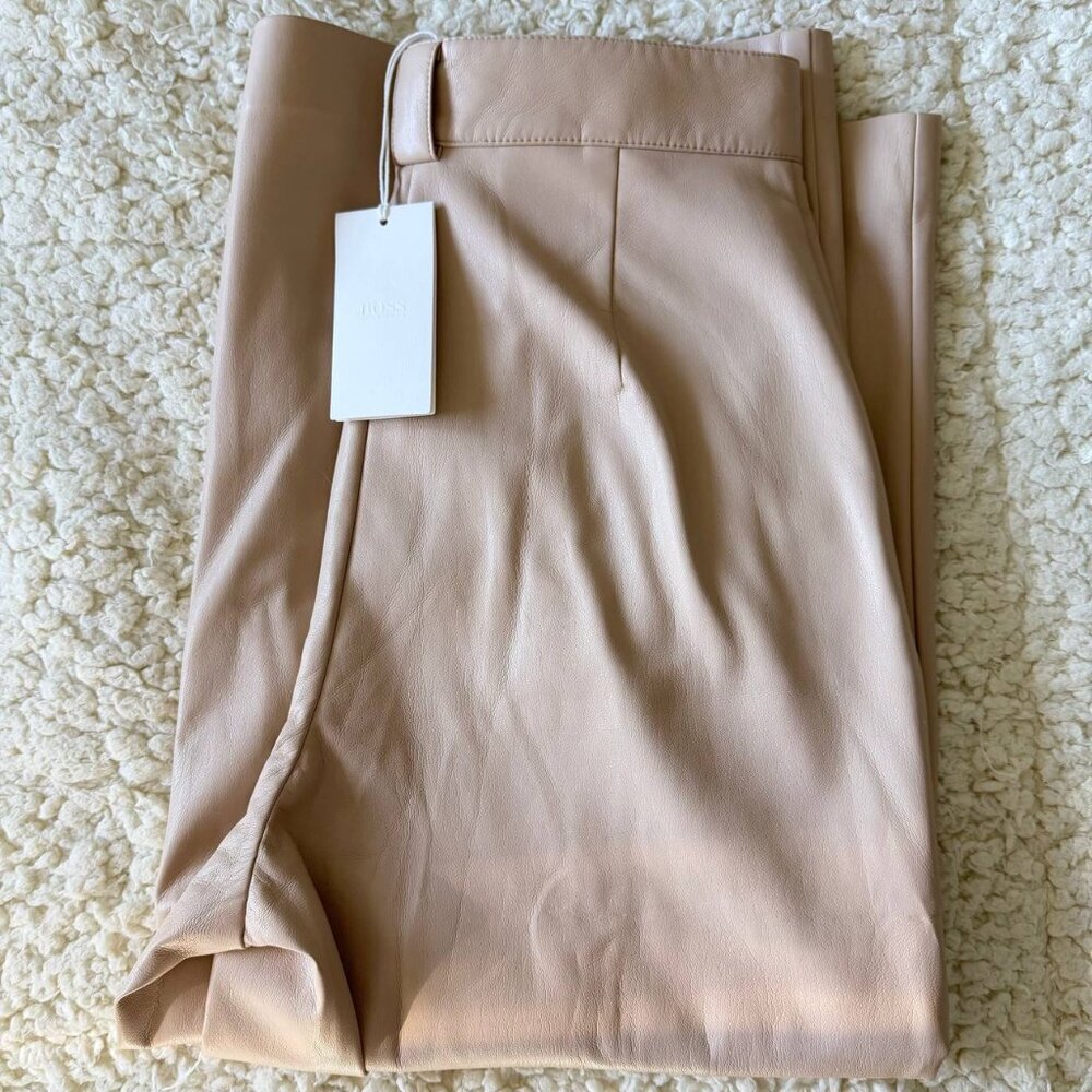 BOSS by HUGO BOSS – Telita Faux Leather Wide-Leg Pants (NEW with Tags) - Picture 7 of 13
